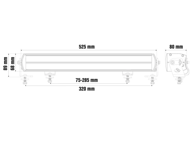 Optibeam Super Captain Dual 600 LED Extraljus 25000lm 9-36V 525mm - Bild 10