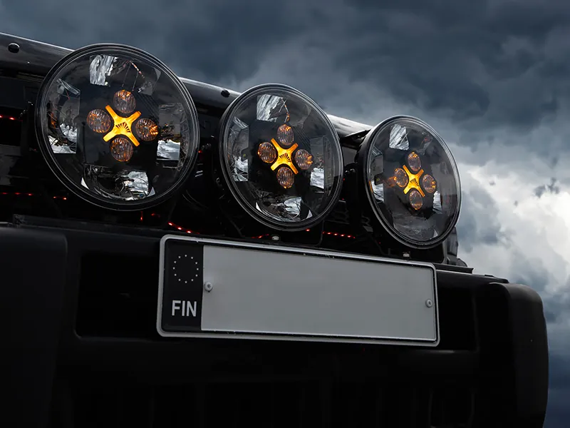 OPTIBEAM NIN9 LED Fjärrljus 14000lm 9-36V med Parkeringsljus - Bild 9