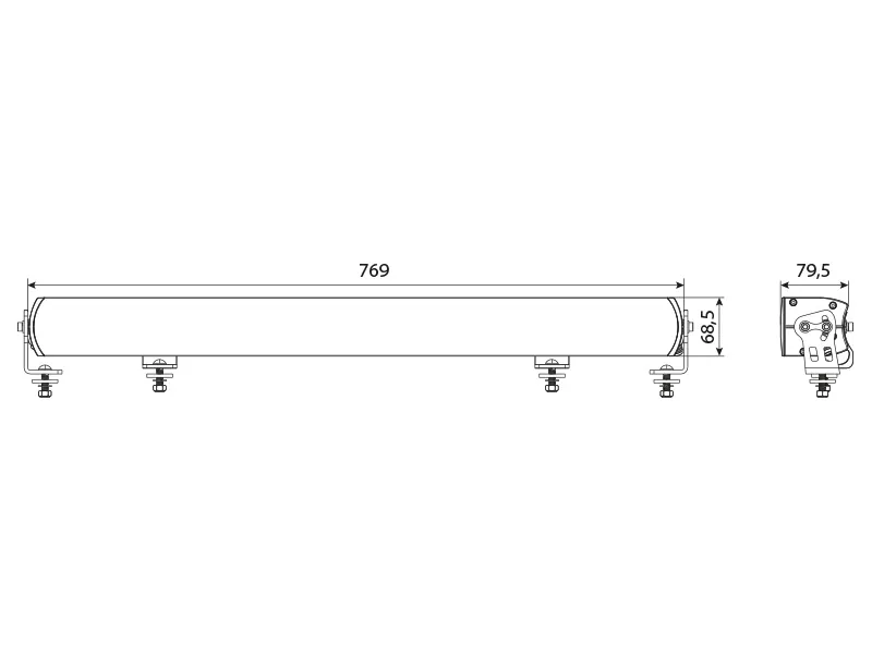 OPTIBEAM Super Captain Dual 800 Special LED Extraljus 36000lm 9-36V 77cm - Bild 9