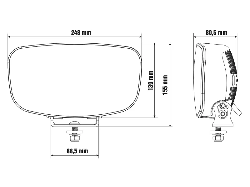 OPTIBEAM Elites Mega LED Extraljus 7780lm 9-36V Fjärrljus - Bild 7