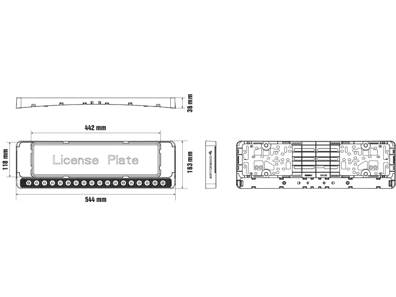 OPTIBEAM E-BAR FIN SINGLE LED Helljusramp 7500lm 9-36V 493m Räckvidd - Bild 8