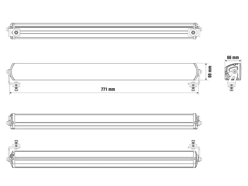 Optibeam Super Captain Dual 800 Rally Edition LED-ramp 21300lm - Bild 6
