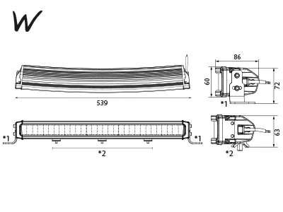 W-Light Comber 550 LED Extraljus 13500lm 12-48V 15x OSRAM - Bild 5