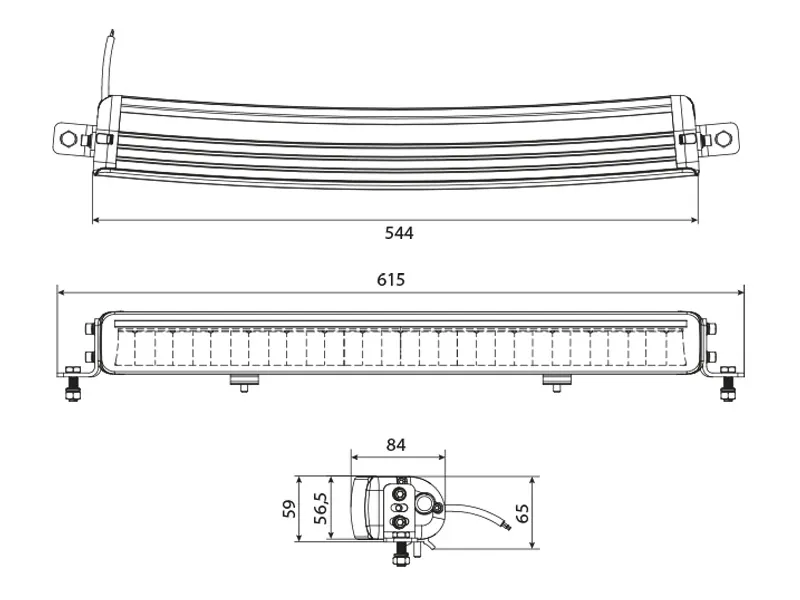 W-LIGHT Comber II LED Extraljus 54cm 13800lm 12-32V med Osram LED - Bild 6