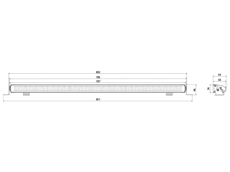 W-LIGHT Impulse 4.1 LED Extraljus 787mm 13500lm 11-32V High Beam - Bild 4