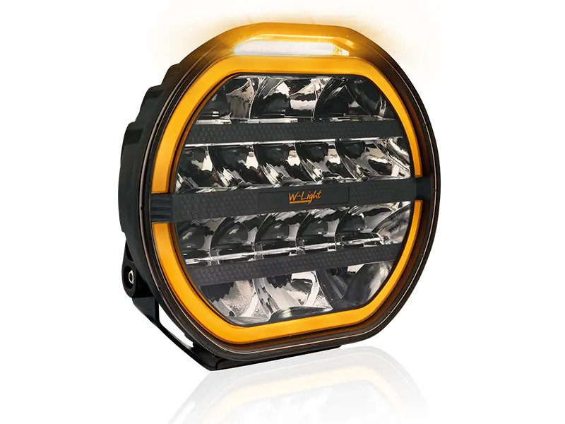 W-Light Fury 9" LED Extraljus med Varningsljus 9000lm 12-48V - Ledextraljus.eu