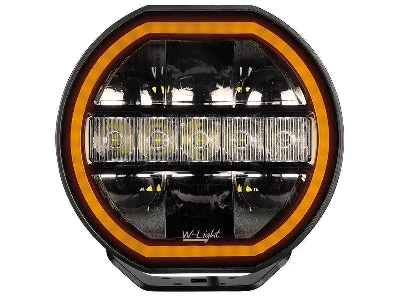 W-LIGHT ECLIPSE 7" LED Fjärrstrålkastare 5400lm 10-30V med Gul/Vit Parkeringsljus - Bild 4