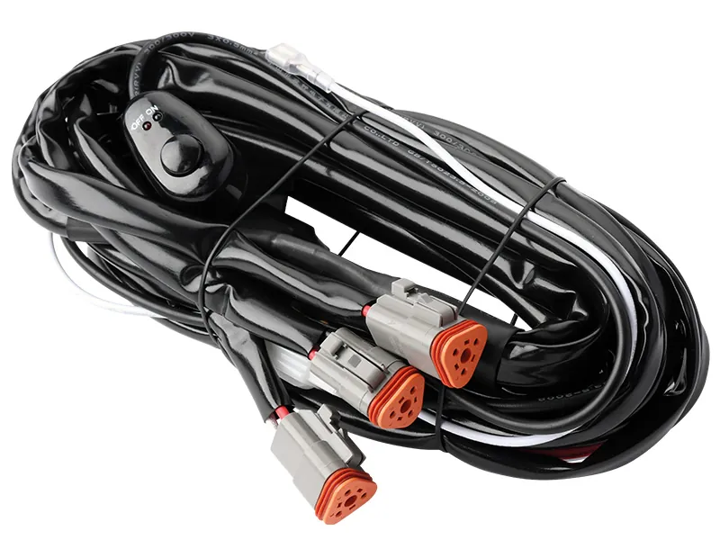 Kabelsats DT med Deutsch-kontakter 12V 40A för 3 extraljus med parkeringsljusfunktion - Bild 2