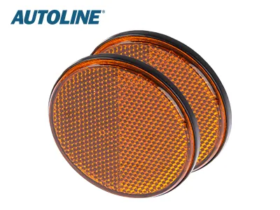 AUTOLINE Reflektorer Gula Ø 70mm Par med Självhäftande Montering - Bild 3