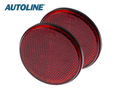 AUTOLINE Reflektorer Röda Ø 70mm 2-pack Självhäftande - Bild 3