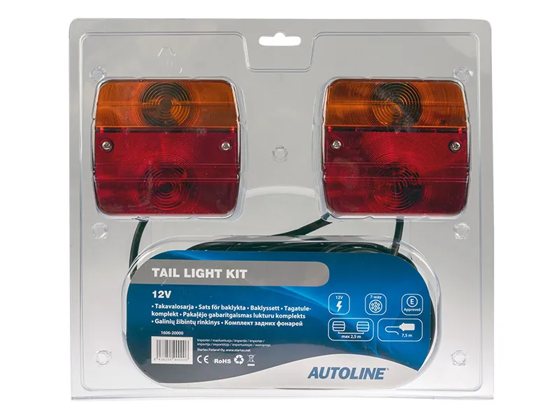 AUTOLINE Bakljuskit för Släpvagn med Magnetfäste 12V 7.5m Kabel - Bild 5