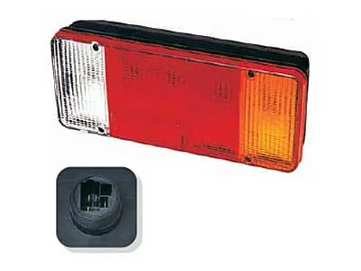 Bakljus 5-kammare Höger för Iveco - 304x131x82mm med Backljus BA15s - Ledextraljus.eu