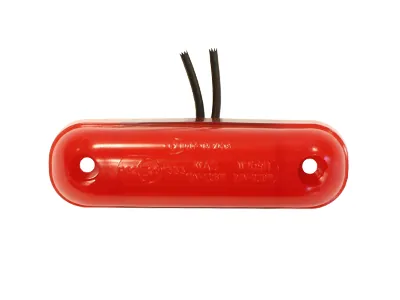 WAS LED Sidomarkeringsljus Röd 12-24V Neon-Effekt E-Godkänd 84mm - Ledextraljus.eu