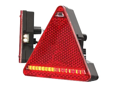 WAS LED Bakljus Släpvagn Vänster 145x163mm 10-36V Triangulär Reflektor - Ledextraljus.eu