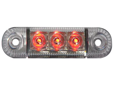 LED Sidomarkeringsljus Röd 3xLED 12-24V Ytmontage E-godkänd - Ledextraljus.eu