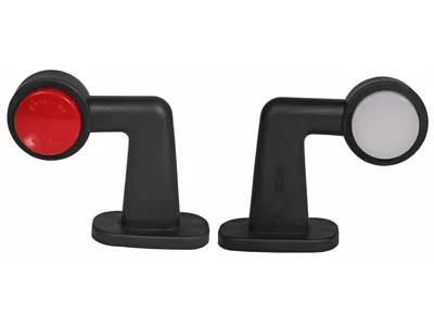 WAS LED Sidomarkeringsljus 12-24V Vit/Röd NEON EFFECT med Gummiarm - Ledextraljus.eu