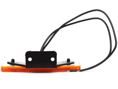 WAS LED Sidomarkeringsljus Bärnstensgul 12-24V med 90° Monteringsfäste - Bild 2