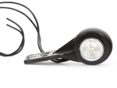 WAS LED Sidomarkeringsljus 12-24V Vit/Röd med Gummiarm 99.5mm ECE-Godkänd - Bild 2