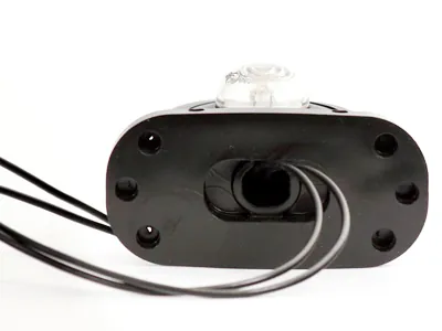 WAS LED Sidomarkeringsljus 12-24V Vit/Röd med Gummiarm - Bild 2