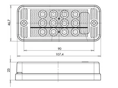 LED-Bakljus Multifunktion 12-24V med Broms, Bak- och Blinkersfunktion 107x47mm - Bild 4