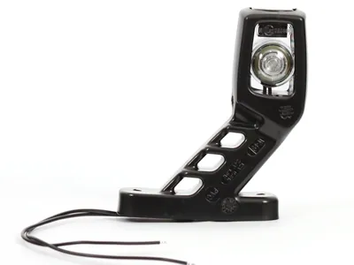 WAS LED Sidomarkeringsljus 12-24V med 45° Gummiarm Vit/Röd - Bild 3