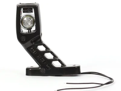 WAS LED Sidomarkeringsljus 12-24V med Gummiarm Vit/Röd - Bild 3