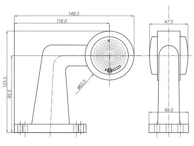 WAS LED Sidomarkeringsljus 12-24V Vänster Vit/Röd Med 90° Gummiarm ECE-Godkänt - Bild 2