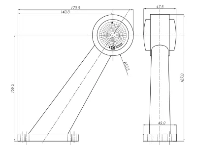 WAS LED Sidomarkeringsljus 12-24V Höger Vit/Röd med Gummiarm - Bild 2