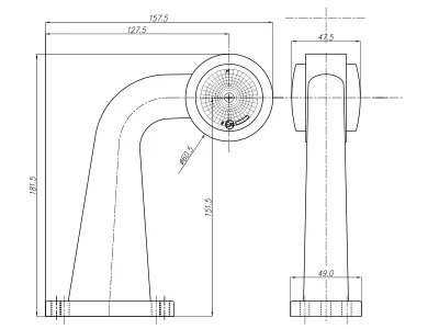 WAS LED Sidomarkeringsljus 12-24V Vit/Röd med 90° Gummiarm ECE-godkänd - Bild 2
