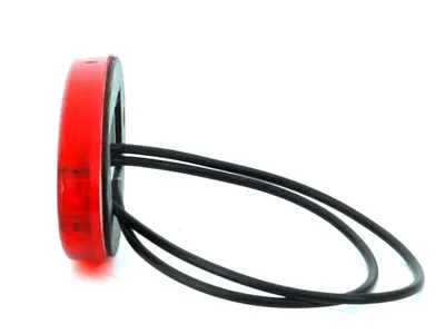 WAS LED Sidomarkeringsljus Röd 12-24V med Reflex och ECE-Godkännande - Bild 2