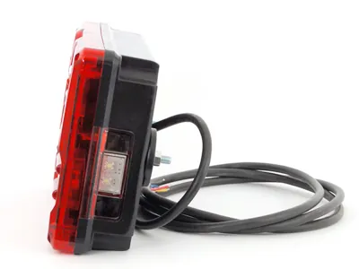 WAS LED Baklampa Släpvagn Vänster 12-24V 232x142mm med Dimljus och Registerskyltsbelysning - Bild 2