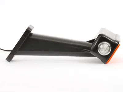 WAS LED Sidomarkeringsljus 24V Vänster Gul/Vit/Röd med 45° Gummiarm - Bild 2