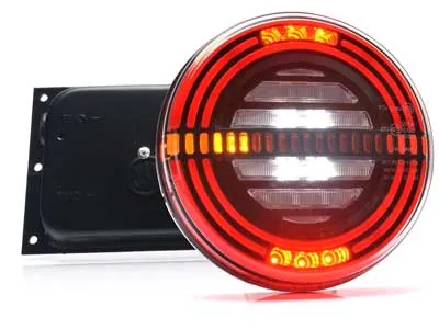 WAS LED-Bakljus 24V Neoneffekt Höger ø142mm Dynamisk Blinkers - Ledextraljus.eu