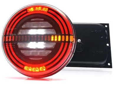 WAS LED-Bakljus 24V Neoneffekt Vänster Dynamisk Blinkers ø142mm - Ledextraljus.eu