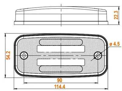 WAS LED Sidomarkeringsljus med Blinkers Amber 12-24V Neon-Effekt - Bild 5