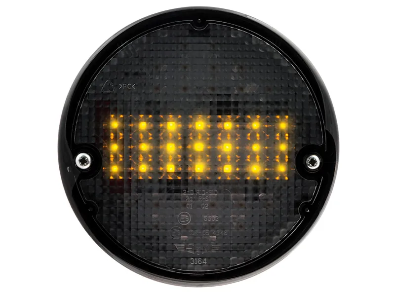 LED-bakljus med Dynamisk Blinkers 12-24V - Mörk Optik 140mm - Multifunktion - Bild 4