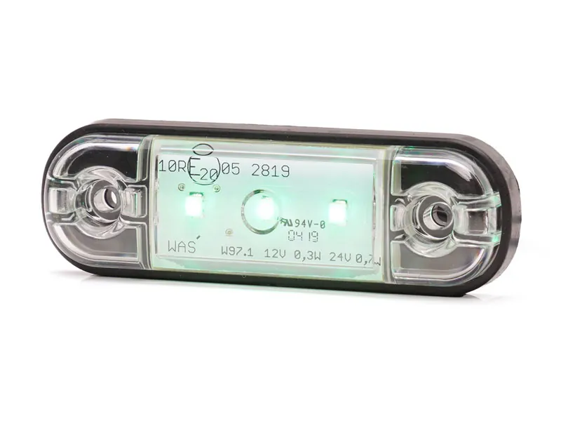WAS LED Markeringsljus 12-24V 3 LED 83mm Ytmontage - Ledextraljus.eu