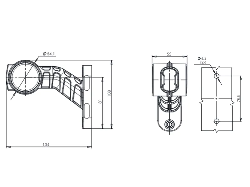 Was LED Sidomarkeringsljus 12/24V Höger - 54x134mm ECE-godkänt - Bild 2