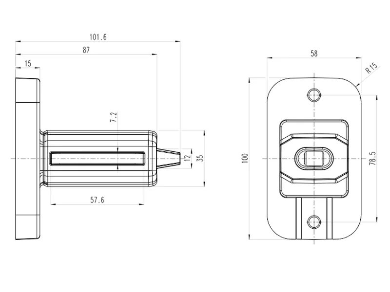 Was LED Sidomarkeringsljus 12/24V Vänster Sida Mörkad Lins - Bild 2