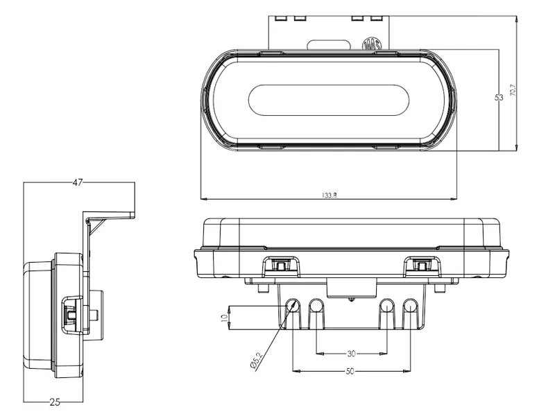 Was LED Sidomarkeringsljus med Blinkersfunktion Bärnsten 12/24V - Bild 2