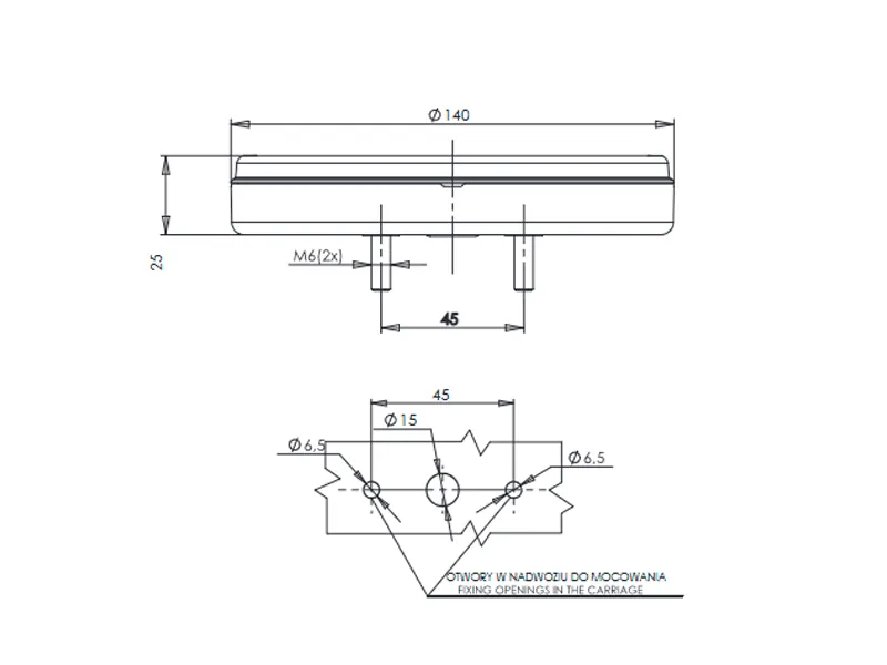 Was LED Baklampa Multifunktion 12/24V ø140mm Position Broms Blinkers - Bild 2