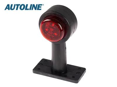 AUTOLINE LED Sidomarkeringsljus 12-24V med Gummiarm Vit/Röd E-godkänd - Bild 4