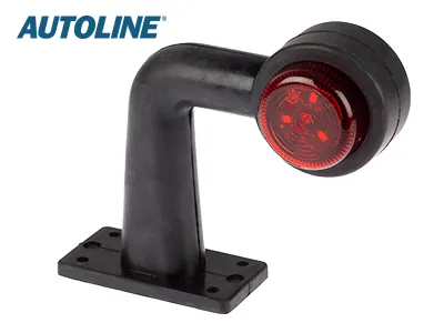 AUTOLINE LED Sidomarkeringsljus Par 12-24V Vit/Röd E-godkänd med Gummiarm - Bild 4