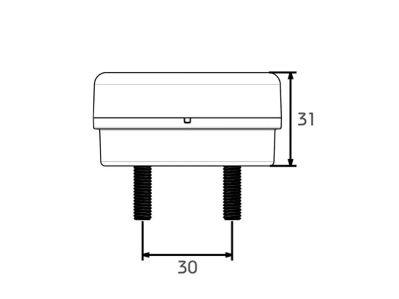 LED Dimbakljus 12-24V 63mm - Lågprofil med 6 LED - ADR/ECE Godkänd - Bild 5