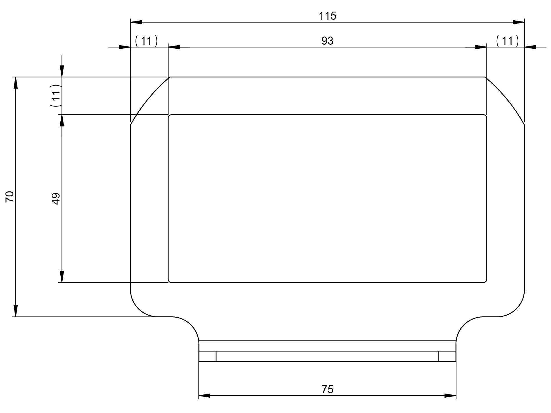 Klämfäste i Rostfritt Stål för Sidomarkeringsljus - Volvo/Skånia 90mm - Bild 2