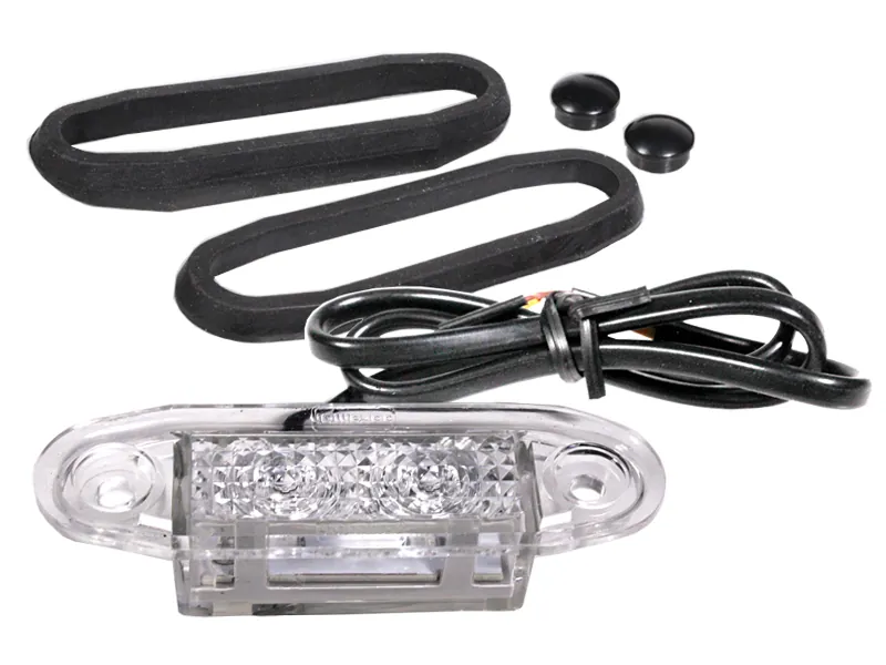 LED Sidomarkeringsljus Röd 10-30V Infälld Montering 2xLED - Bild 2