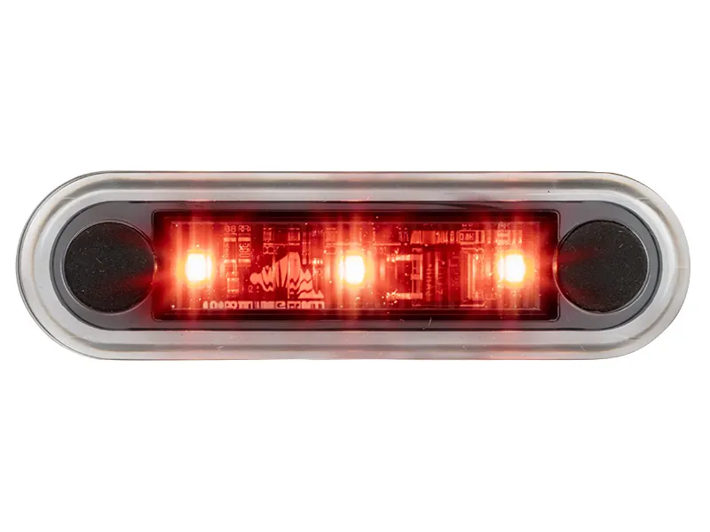 Optibeam Dark Phantom LED-positionsljus röd 79,5 x 22,5 mm, 0,5 m ADR-kabel - Bild 3