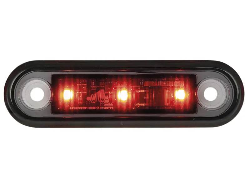 Optibeam Dark Phantom LED-positionsljus röd 79,5 x 22,5 mm, 0,5 m ADR-kabel - Bild 5
