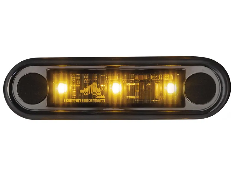Optibeam Dark Phantom LED-positionsljus gul 79,5 x 22,5 mm, 5 m ADR-kabel