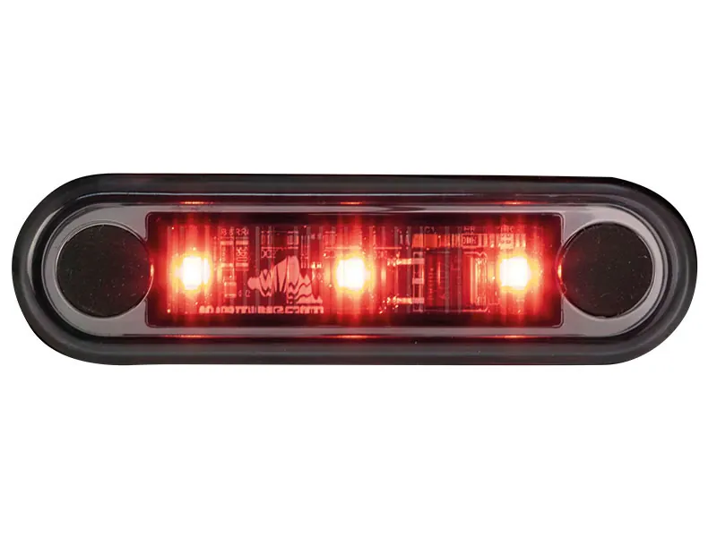 Optibeam Dark Phantom LED-positionsljus röd 79,5 x 22,5 mm, 5 m ADR-kabel